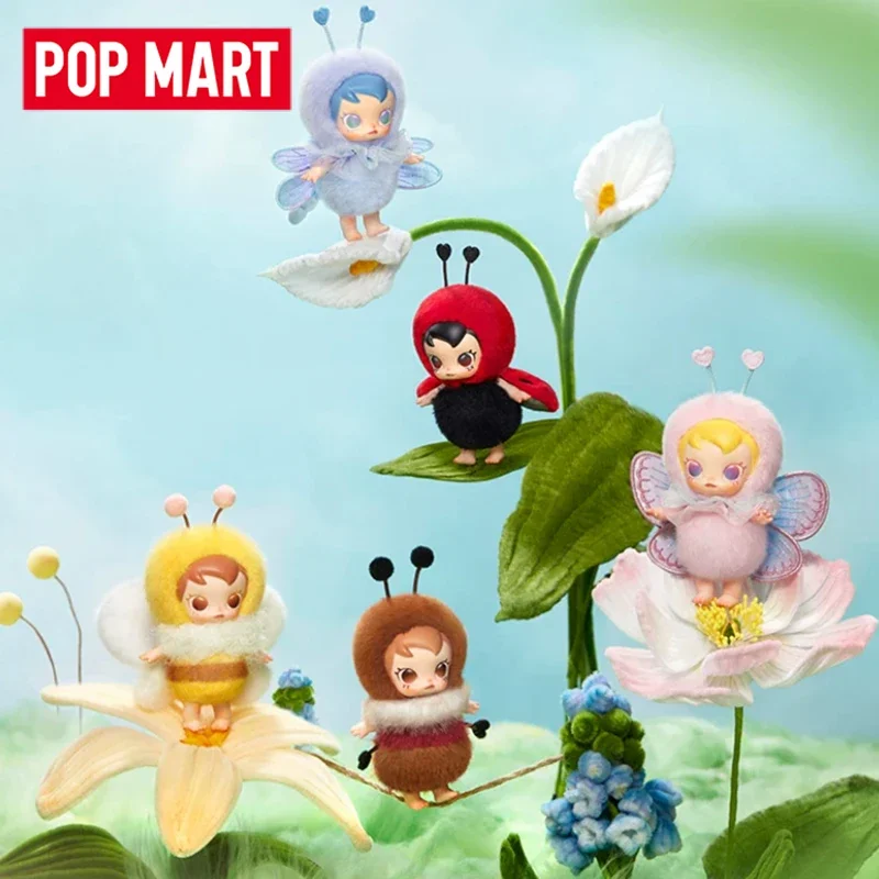 POP MART Baby Molly Buggy Roam Serie Vinyl-Plüsch-Anhänger Mystery Box Original Blind Box Überraschungstüte Ornament Figuren Heimdekoration