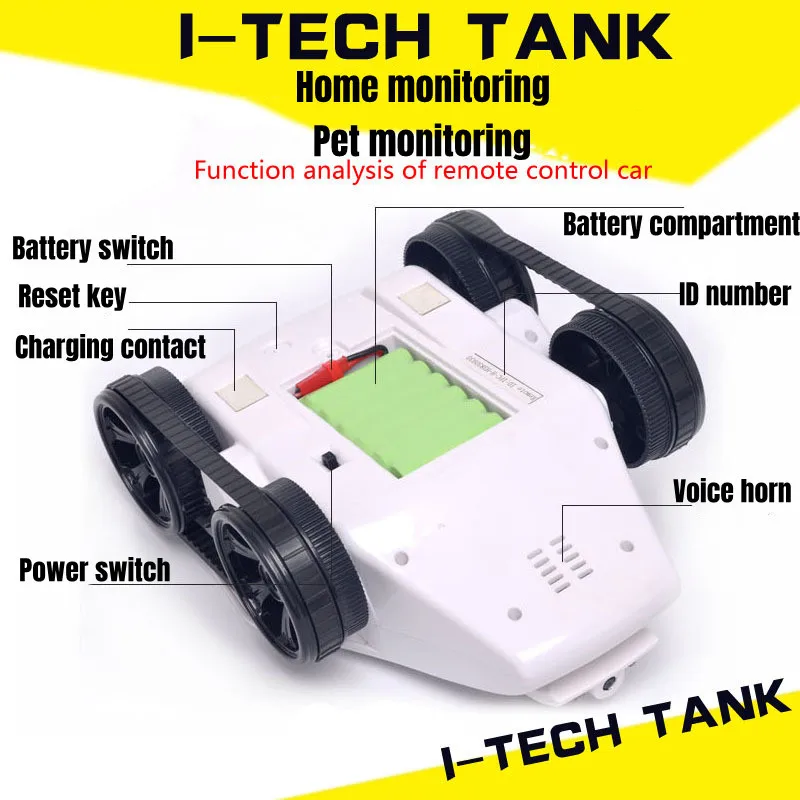 RC Tank Toys Intelligent WIFI FPV With 0.3MP HD Camera 50mins Battery Life Gravity Sensor Wi-Fi RC Tank RC Children\'s Toys Gift