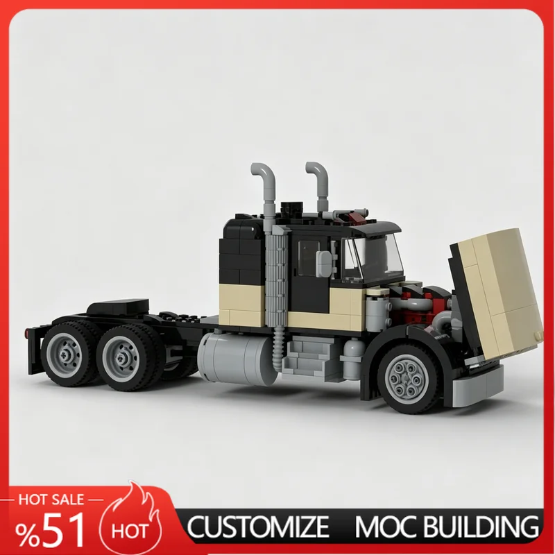 742Pcs Smokey And The Bandit Truck MOC Building Blocks Model Assembly Educational Toy Customize Creative Display Popular Gifts