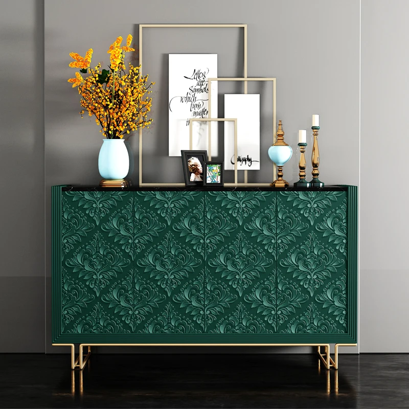 

living room decoration cabinet large capacity storage shelf shelves Shoe cabinet green shelf shelves luxury box home furniture