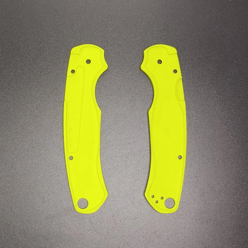 1 Pair Yellow-green Color G10 Material Radial Pattern Knife Handle Patches Scales For Spyderco C81 Paramilitary2 Knives Grip