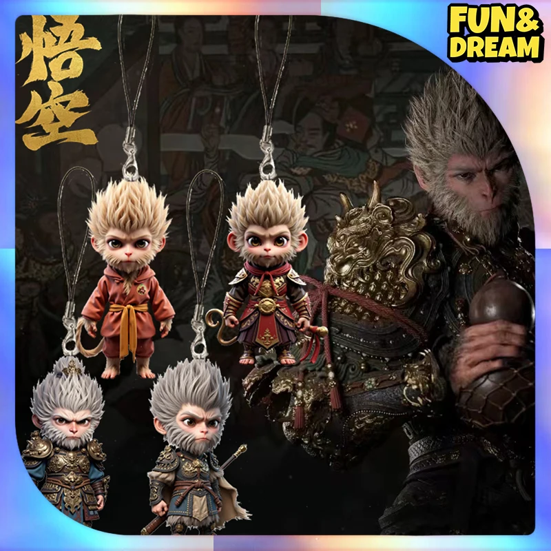

Black Myth: Wukong Action Figure The Destined One Key Chain Wukong Key Ring 2024 New Hot Children Toys Decoration Birthday Gift