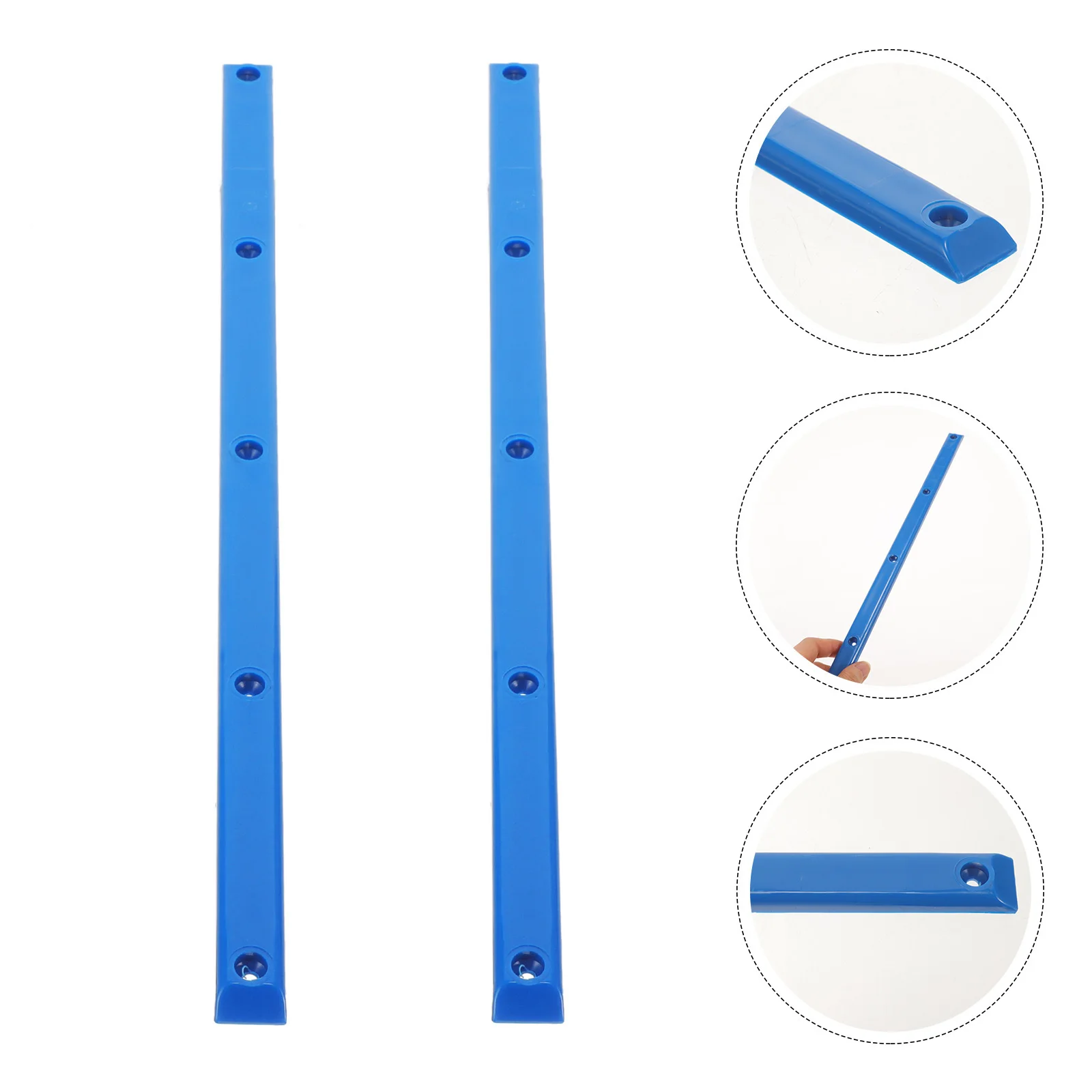 

2pcs Plastic Skateboard Rails Sturdy Longboard Replacement Strips Wear-Resistant Anti-Collision Rib Bone Skateboard Parts