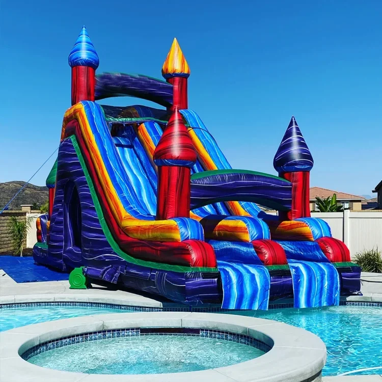Kid Pvc Inflatable Water Slide For Above Ground Inground Swimming Pool