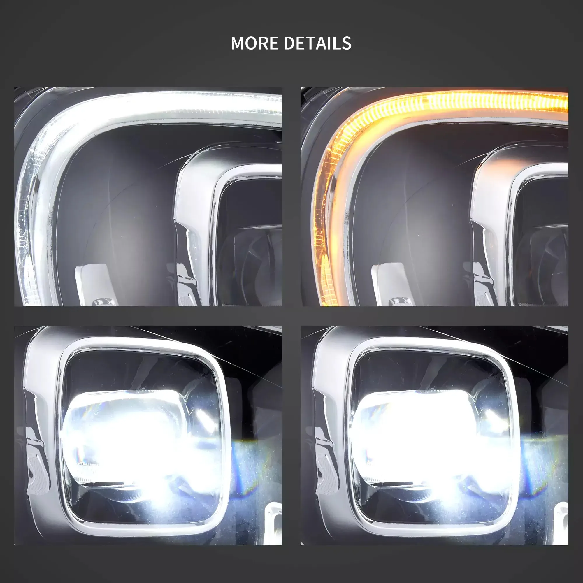 Vland Full LED Dual Beam Projector Headlights for Mini Countryman F60 2017-2020, DRL Sequential Turn Signal, Plug-and-Play Front