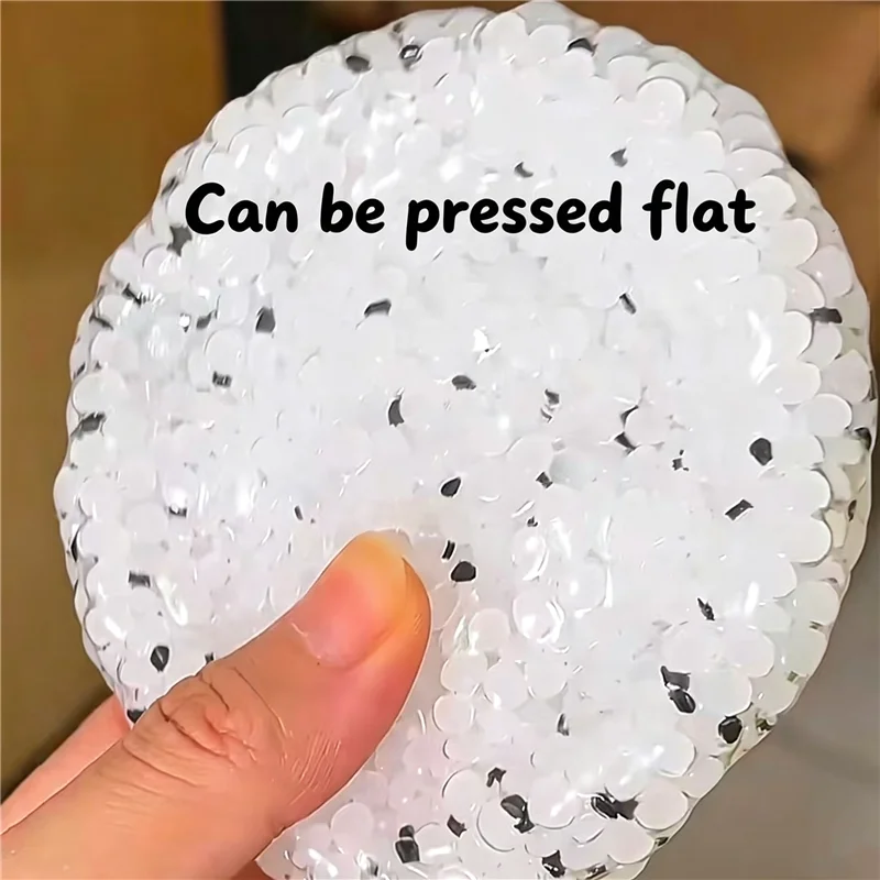 Sesame Rice Ball Handmade Squishy Toy Grain Fidget Squeeze Ball Moldable Crinkle Sound ASMR Sensory ADHD Stress Relief Vent Toy