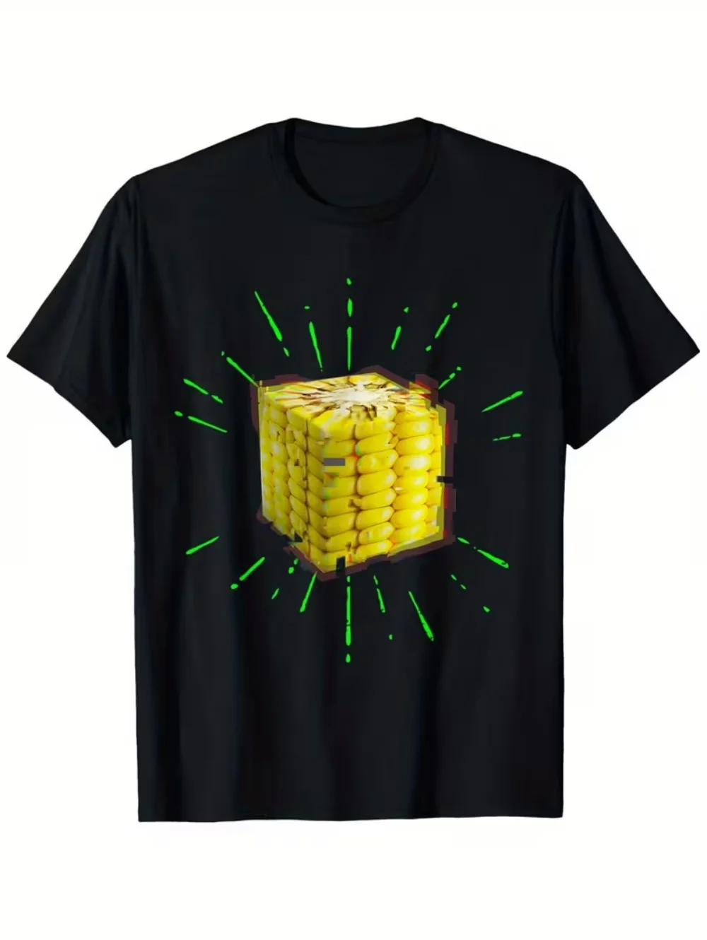 Funny Food T-Shirts for Men Fries Burger Hotdog Cartoon Print Short Sleeve Casual Streetwear Humorous Daily Wear Fashion Tops