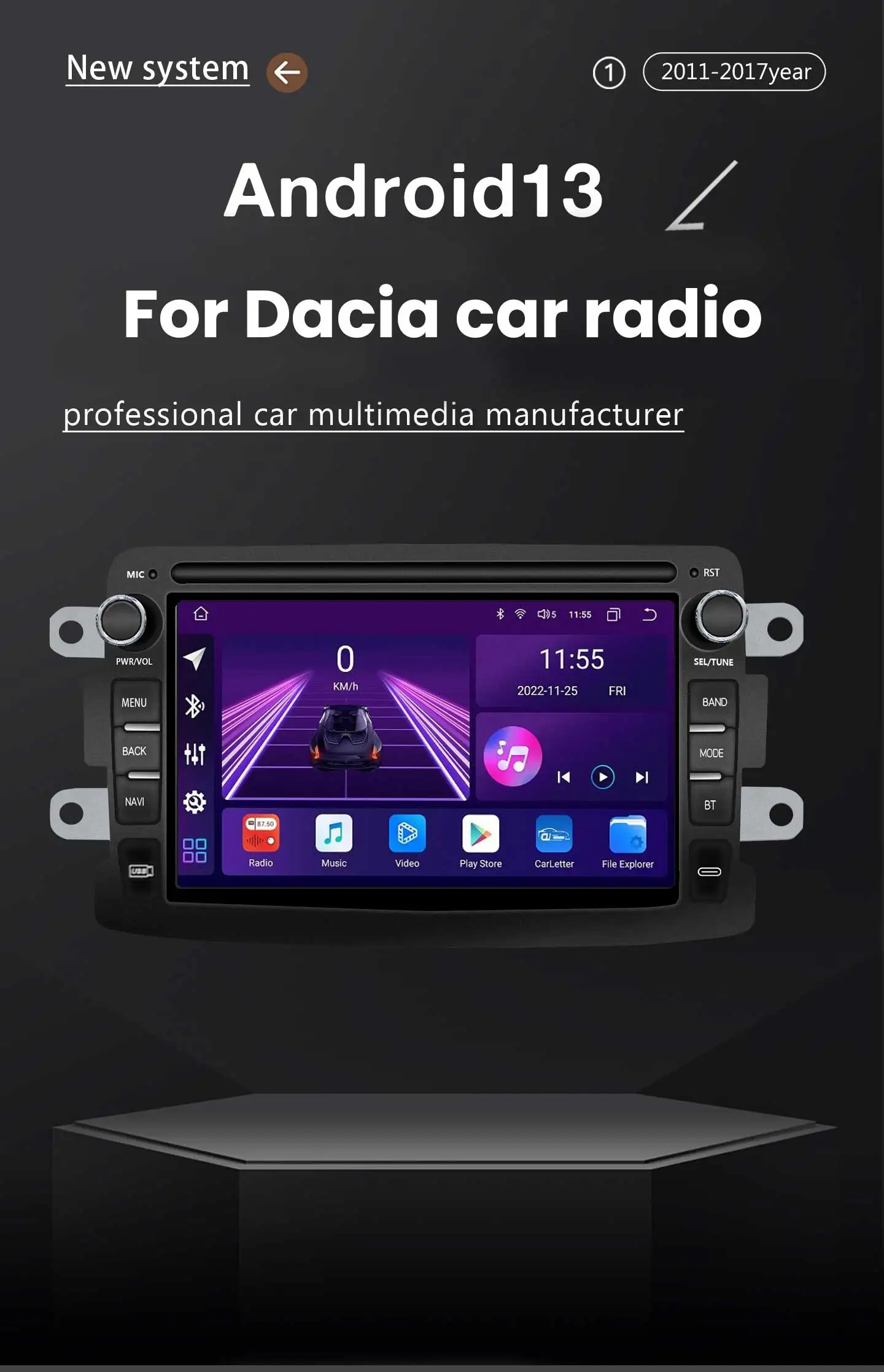 2din Android 13 autoradio GPS per Dacia Logan Dokker Duster Sandero Lodgy Renault Captur Symbor Duster Lada Xray 2 Stereo 4G DSP