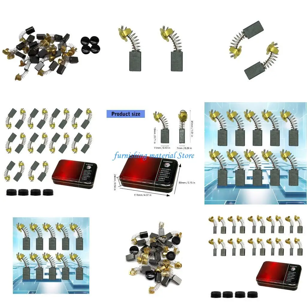 

Y5GD 20PCS Premium Carbon Brushes in Metal Box for Cutting Machine Tools