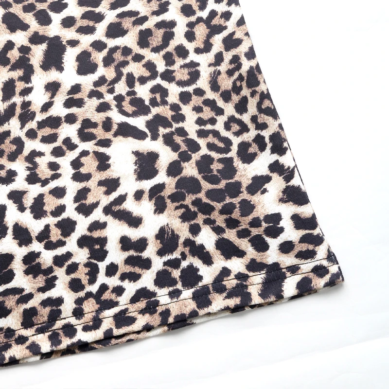 فستان نسائي طويل بطبعة الفهد بدون أكمام بقصة ضيقة للعطلات الصيفية والحفلات اليومية ونمط مثير #5