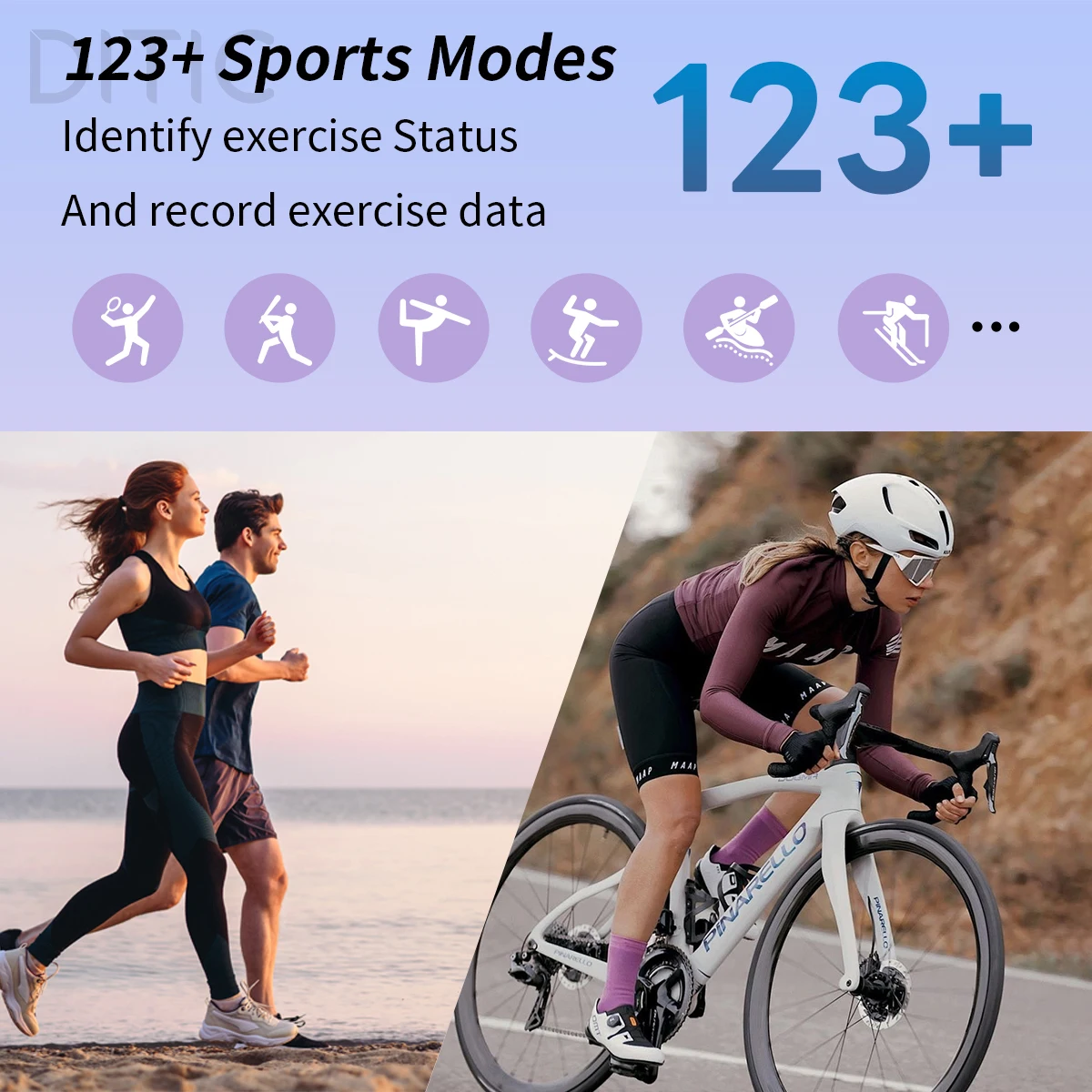 DITIC 1ATM مقاوم للماء ساعة ذكية 1.83 لمسة كاملة عمر البطارية الطويل بلوتوث دعوة اللياقة البدنية الرياضة 2025 ساعة ذكية جديدة للرجال