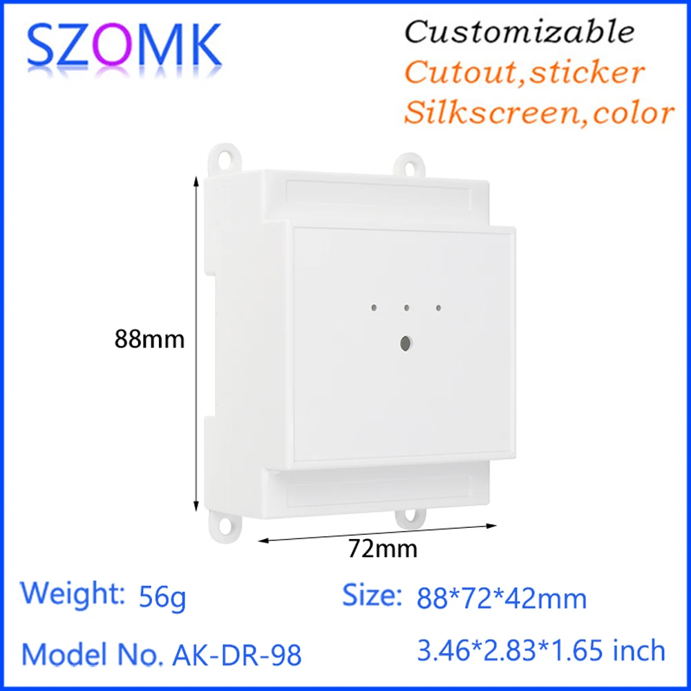 Terminal Cover Wall Mounted Wireless Gateway Housing Abs Box Ethernet Rg45 to 485 Repeater Case Plc Din Rail Plastic Enclosure