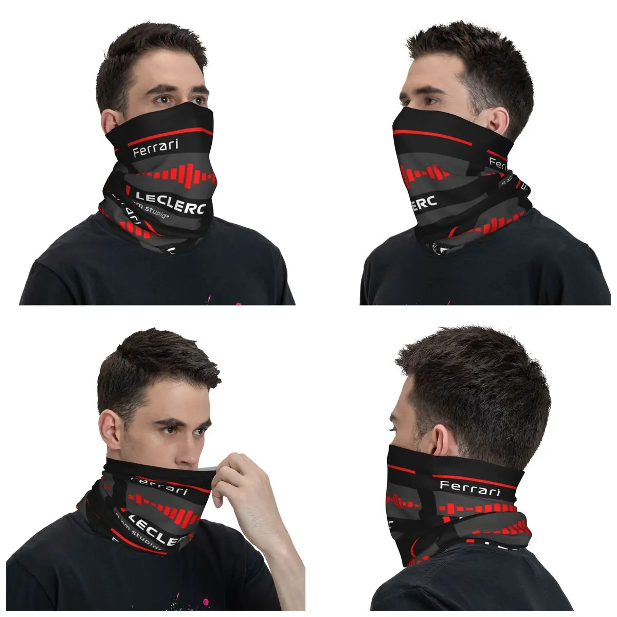 I Am Stupid Leclercs Team Radio Bandana Winter Neck Warmer Windproof Wrap Face Scarf for Hiking Monaco Charles Gaiter Headband