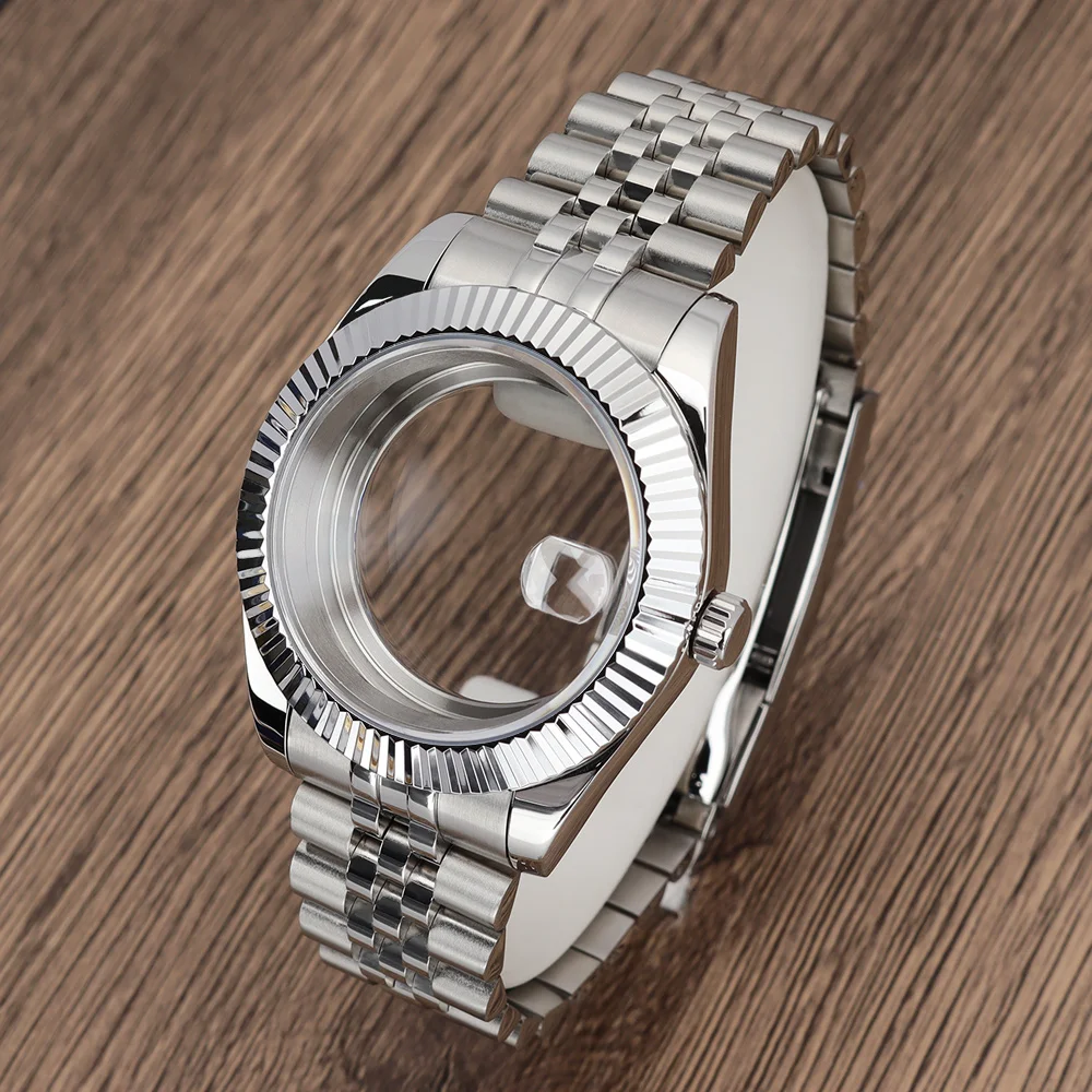 

36mm/39mm Watch Nh35 Case Sapphire For DJ SK NH35A NH36 4R 8215 Jubilee Bracelet Folding Buckle With Length Adjustment Function