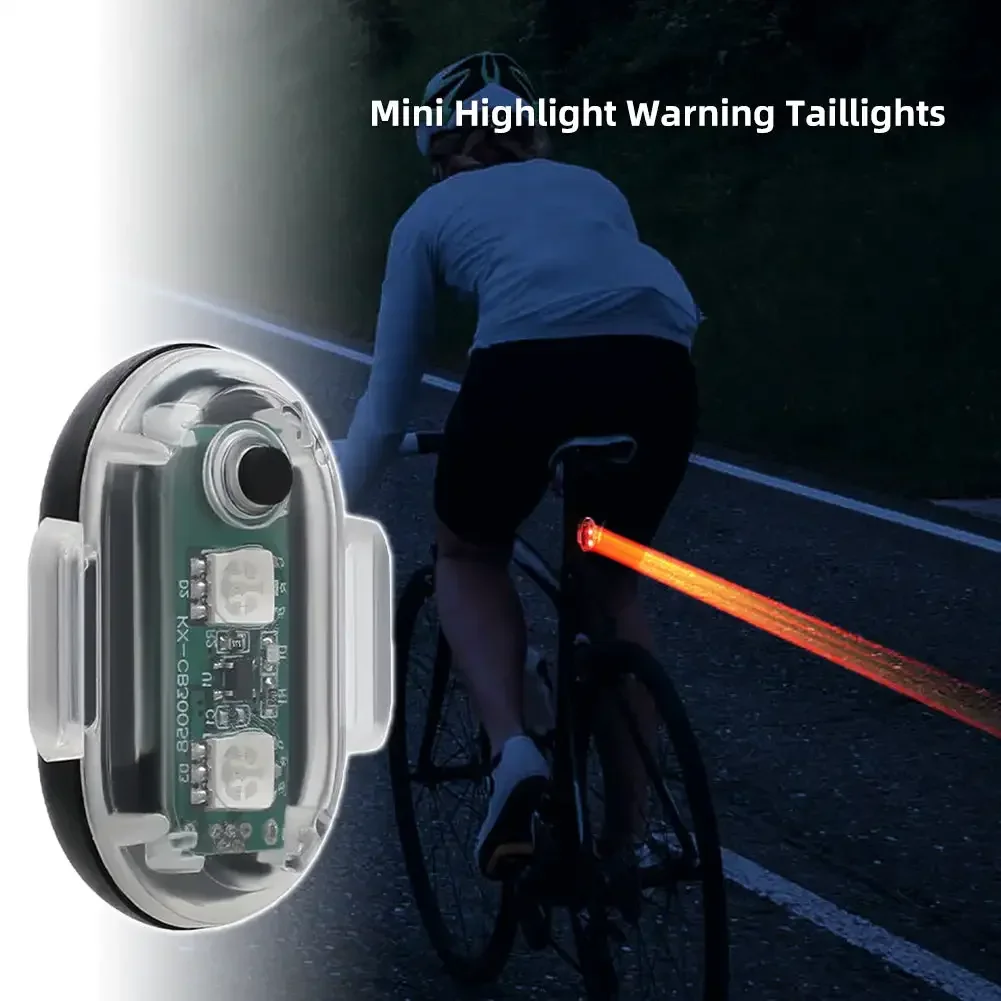 Mini Bicycle USB Rechargerable Taillight Motorcycle Flash Light Waterproof Night Riding Warning Light Safty LED Cycling Light