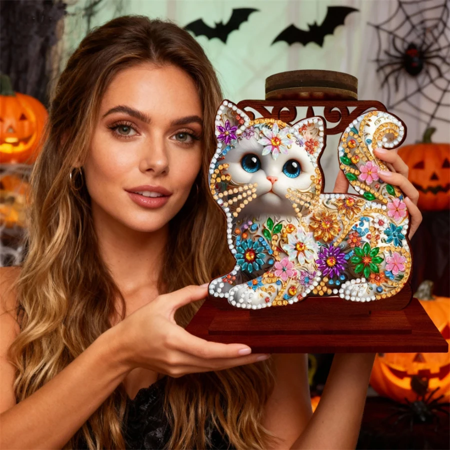 

DIY Animal Rhinestone Drawing Candlestick Diamond Painting Candle Holder Diamond Art Aromatherapy Candle Holder for Home Decor