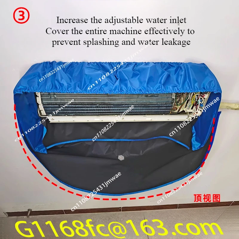 Air Conditioner Cleaning Cover, 1-3-horse Waterproof Bag for General Disassembly and Washing of The Internal Machine