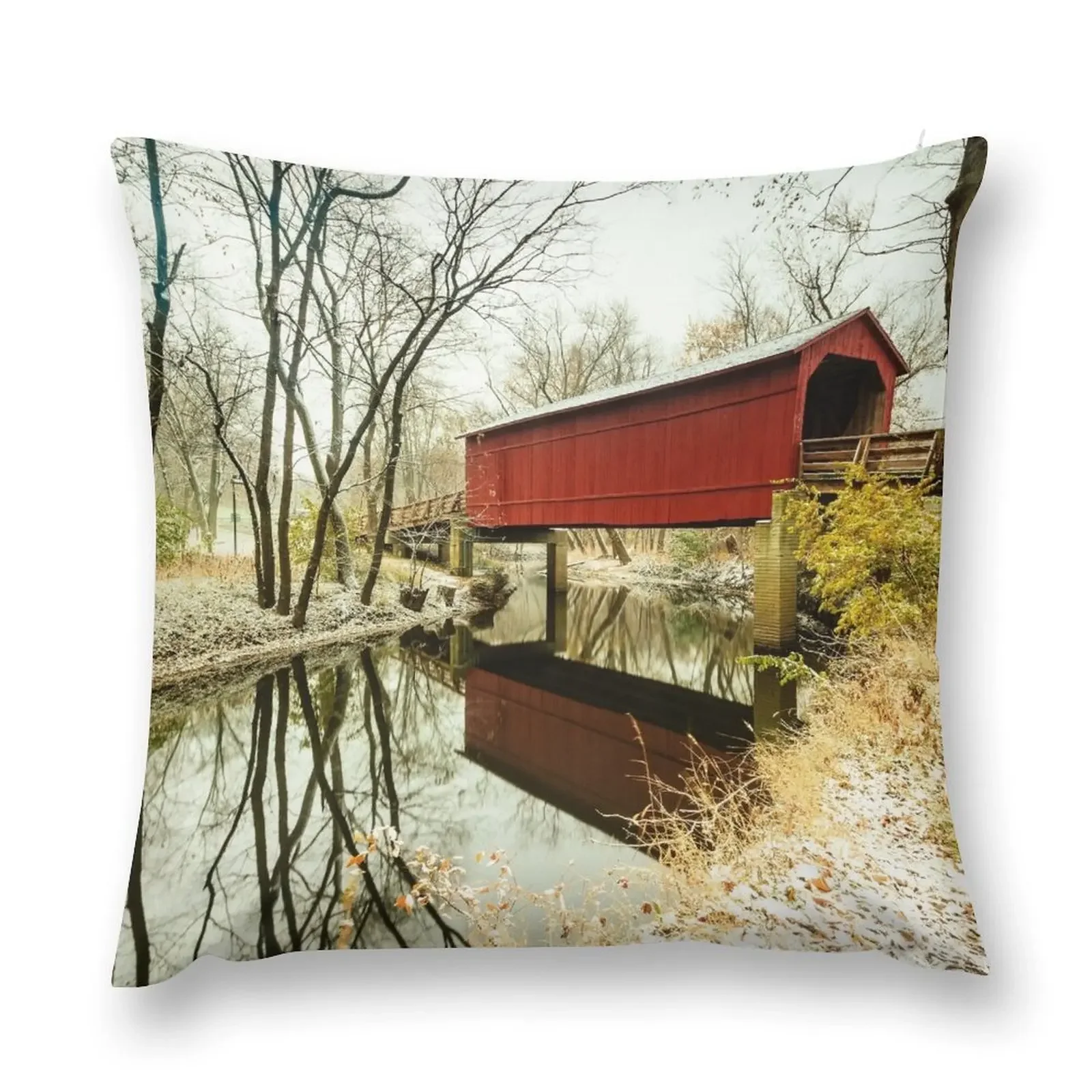 

Sugar Creek Covered Bridge Throw Pillow Sofa Pillow Cover Sofa Cushions Cover Pillows Aesthetic sleeping pillows pillow