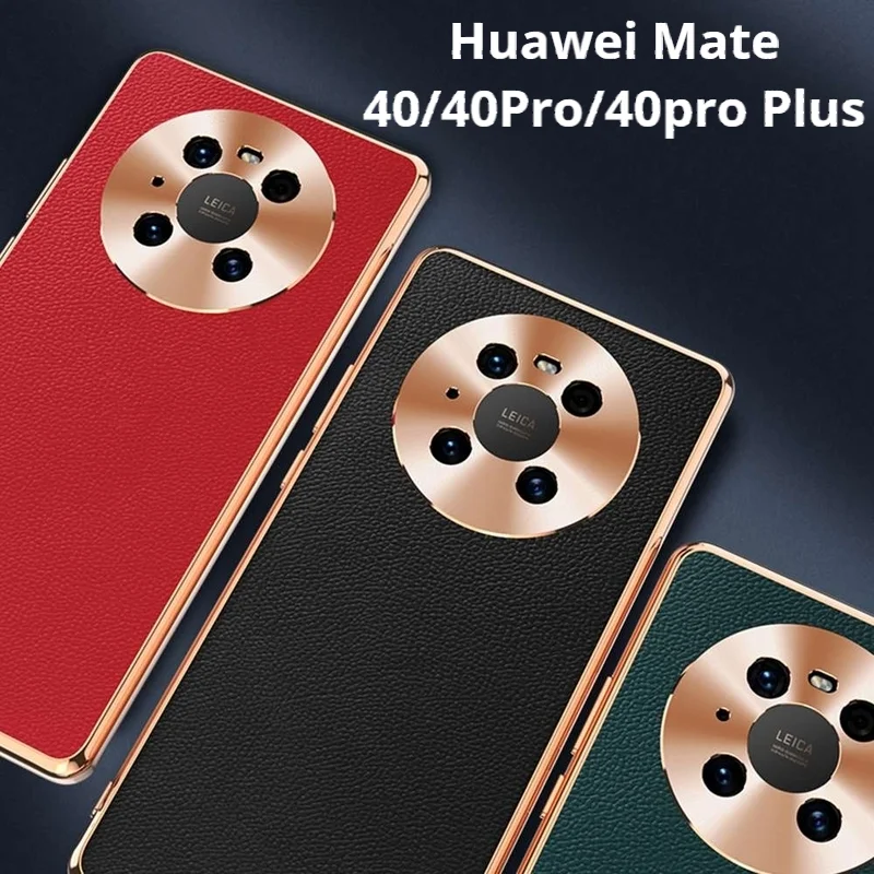 For Suitable Huawei Mate 40 Pro phone case leather shell electroplated pattern lens Suitable for Huawei Mate 40 Pro Plus fashion