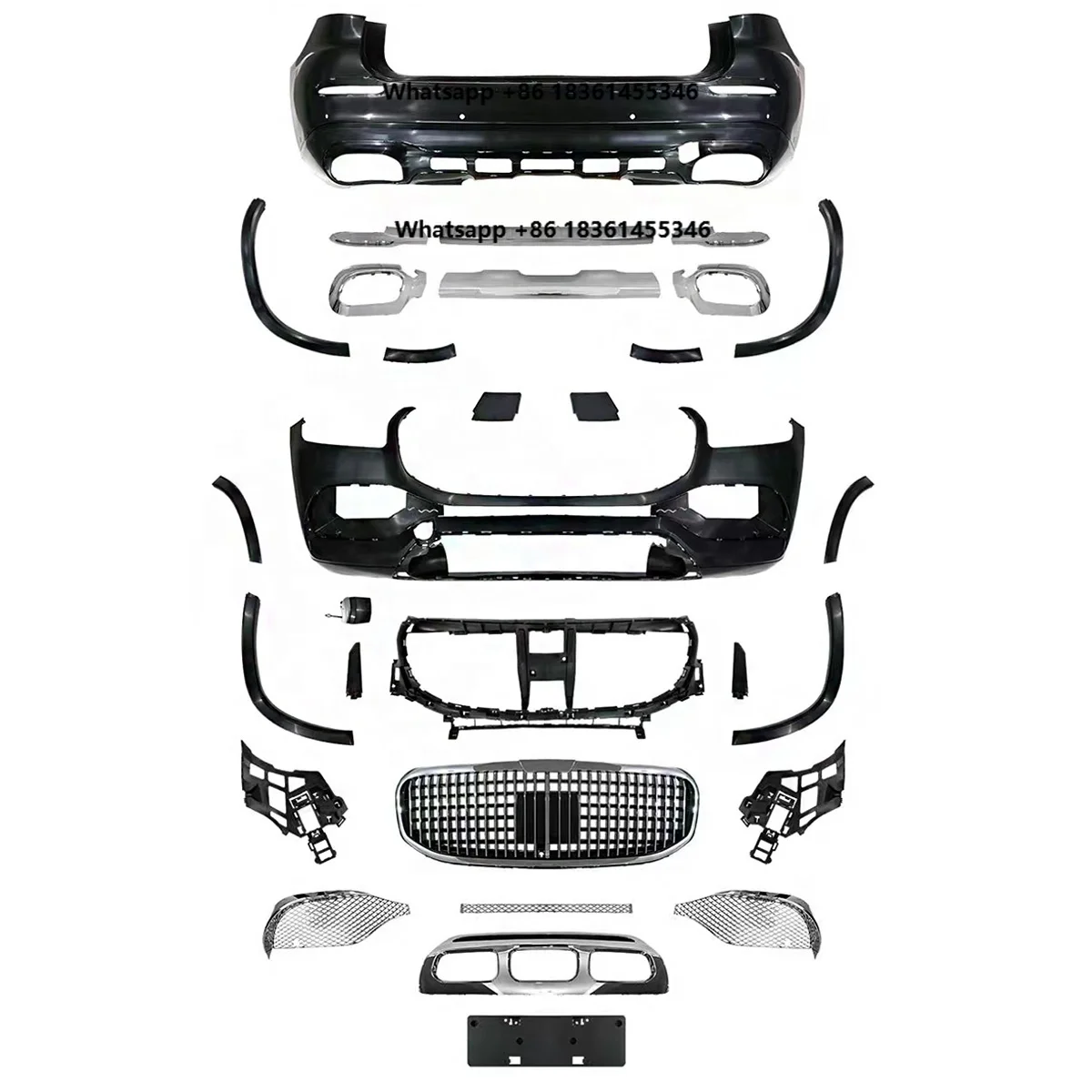 

For GLS X167 2020-2023 Upgrade to Model Bodykit Include Front and Rear Bumper Assembly Body Kit