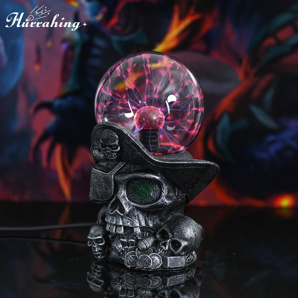 Hurrahing Cyclops القراصنة البلازما مصباح 4 بوصة الغلاف الجوي ليلة ضوء سطح المكتب ديكور هالوين هدية بيع #3