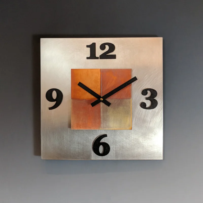 Creative decorative wall clock, no drilling required, used for the living room, modern minimalist hanging wall clock, silent