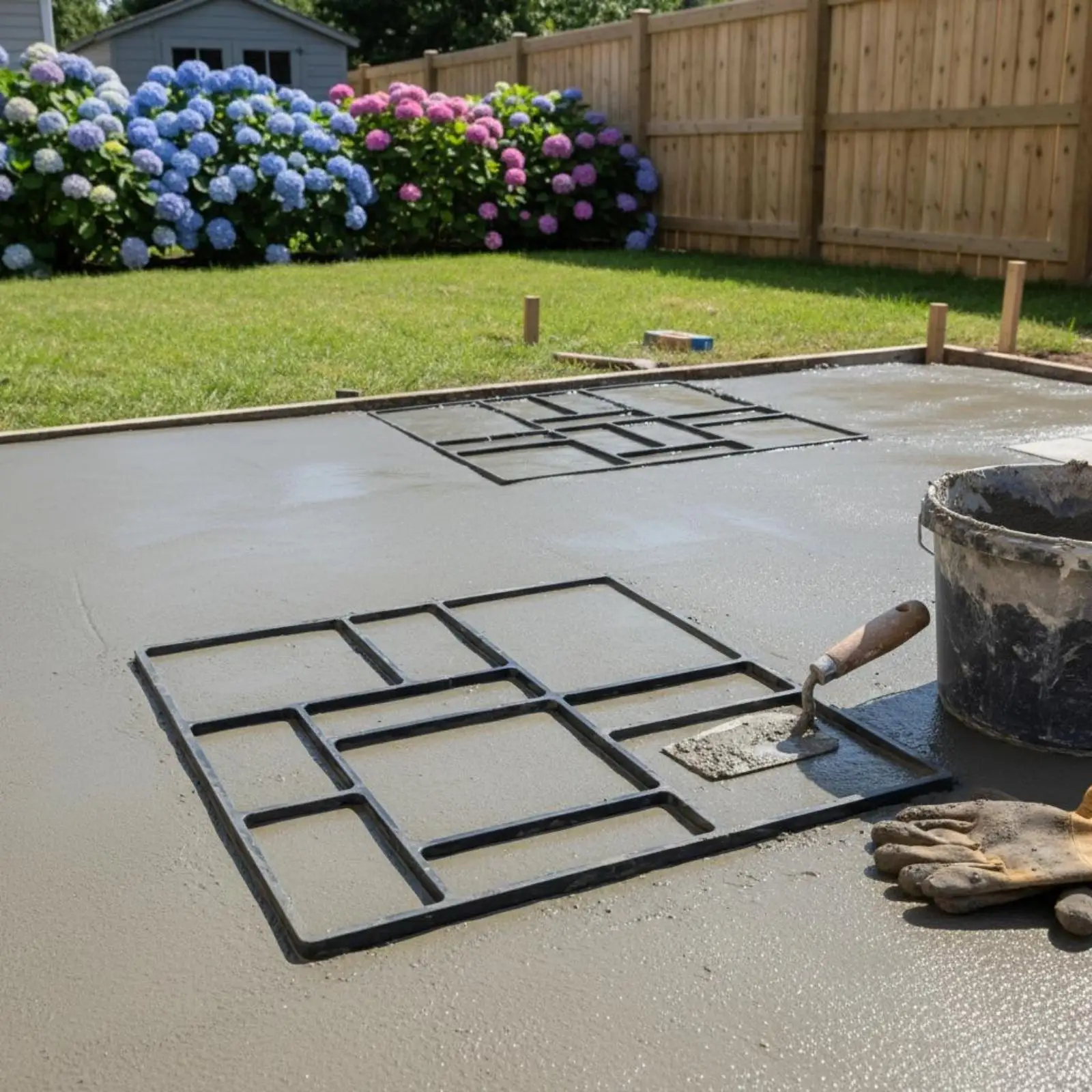 Paving Stone Mold Concrete Path Form for Garden DIY Stepping Stone Mould Plastic Pavement Former for Patio Walkway Tool