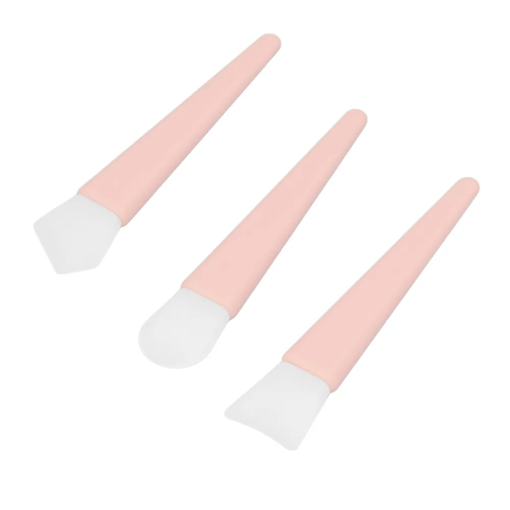3-teiliges Set aus weichen Silikonpinseln, leichtes Design, einfach zu reinigen, weiche Make-up-Pinsel, wiederverwendbare Make-up-Pinsel
