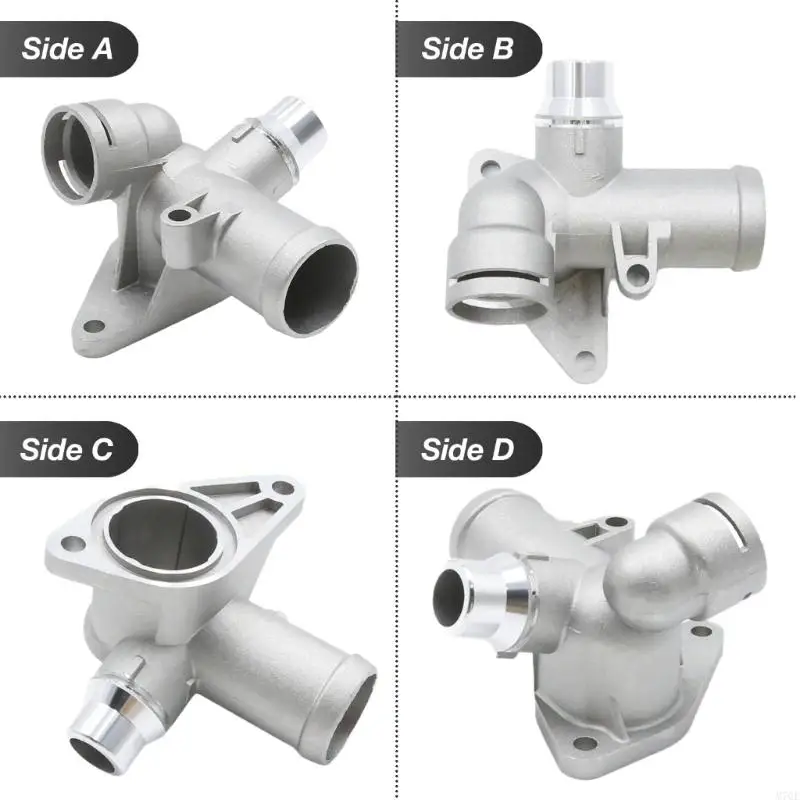 M76E Motorkühlungs-Reparaturflansch 06B121133D Aluminium-Schlauchanschlussteil für B7 8EC 8ED B5 B5.5 Golf 4 Reparatur – Detail 3