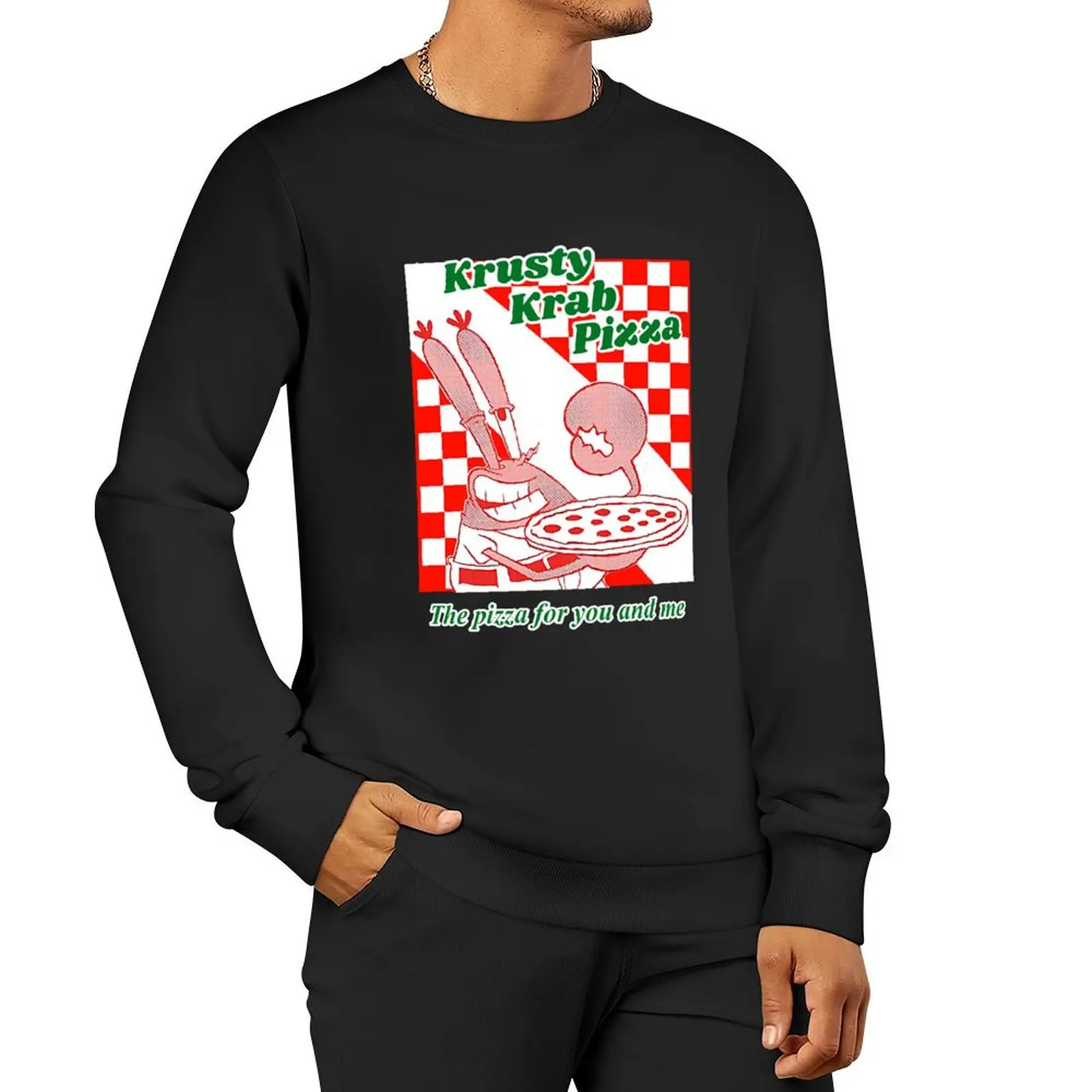 Women Men Krusty Krab Pizza Awesome For Movie Fan Pullover Hoodie clothes for men oversize sweatshirts