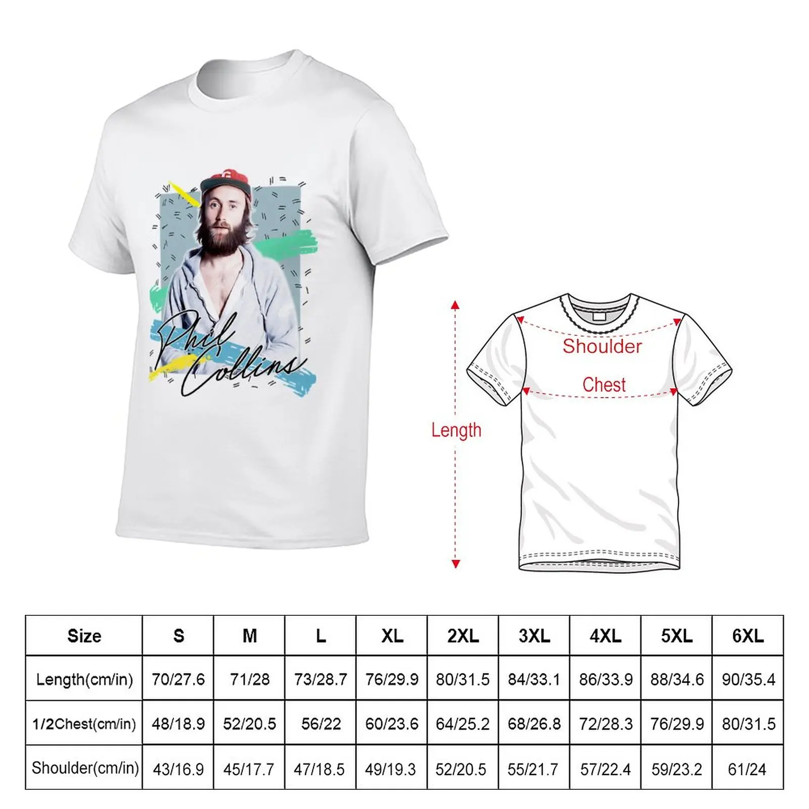 New Rétro des années 80 Phil Collins Fan Art Design Esthétique T-Shirt anime clothes cute tops mens vintage t shirts