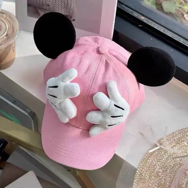 Parent-child matching set Cute Mouse ear Baseball Cap Adjustable Snapback Hat Children's Teens Adults Cartoon Sun Hat