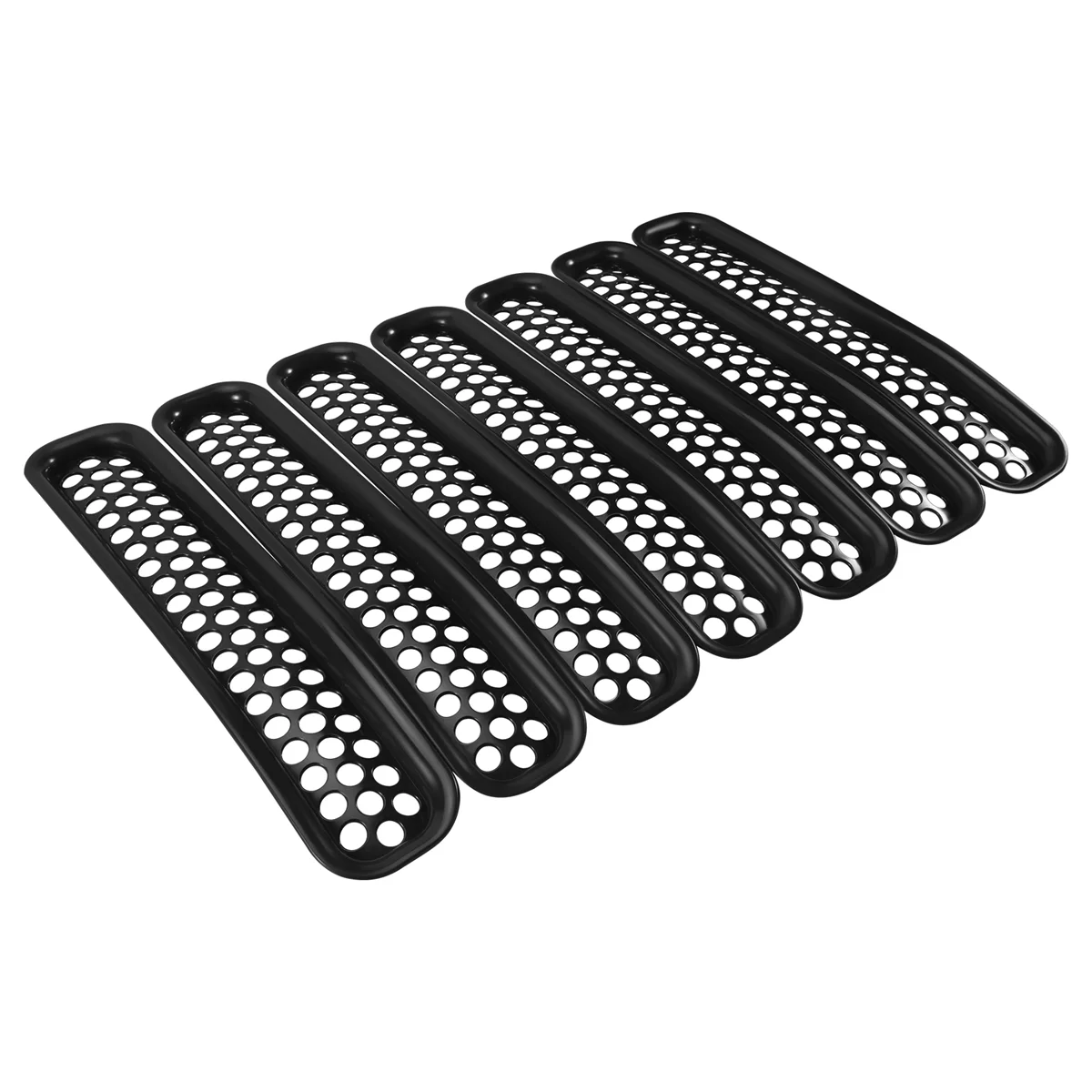 Honeycomb Mesh Front Grill Inserts Kit for 1997-2006 Jeep Wrangler TJ & Unlimited - (7PCS)