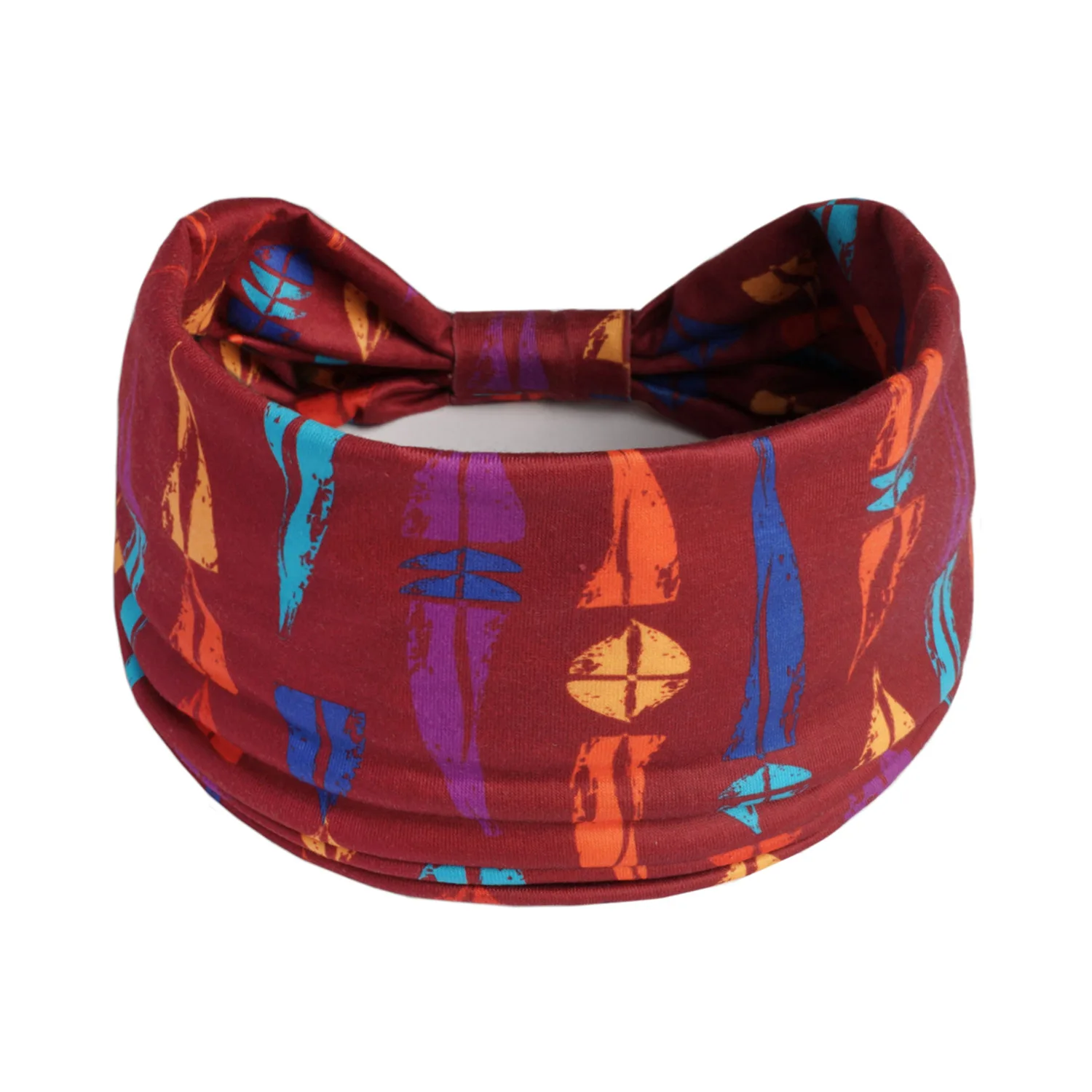 Damen-Stirnband, breit, um das Haar gewickelt, extra großes Kopftuch-Stirnband, für Yoga, Laufen, Schweißabsorption, Sport, elastisches Stirnband – Detail 6