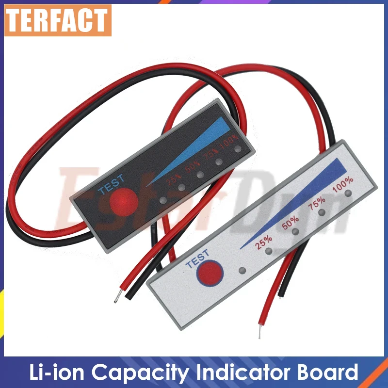 1S 2S 3S 4S 4.2V-21V Lithium Battery Li-po Li-ion Capacity Indicator Board Power Display Charging LED Tester