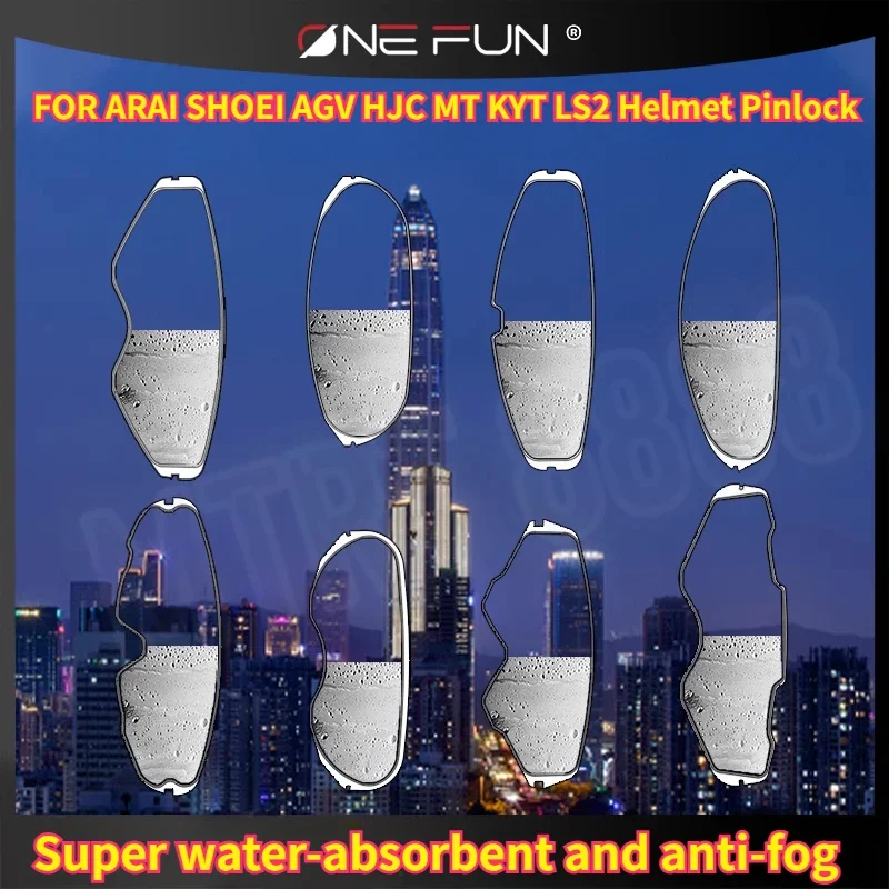 Per ARAI SHOEI AGV HJC MT KYT LS2 MOTORAX GSB Casco Patch antiappannamento Pinlock