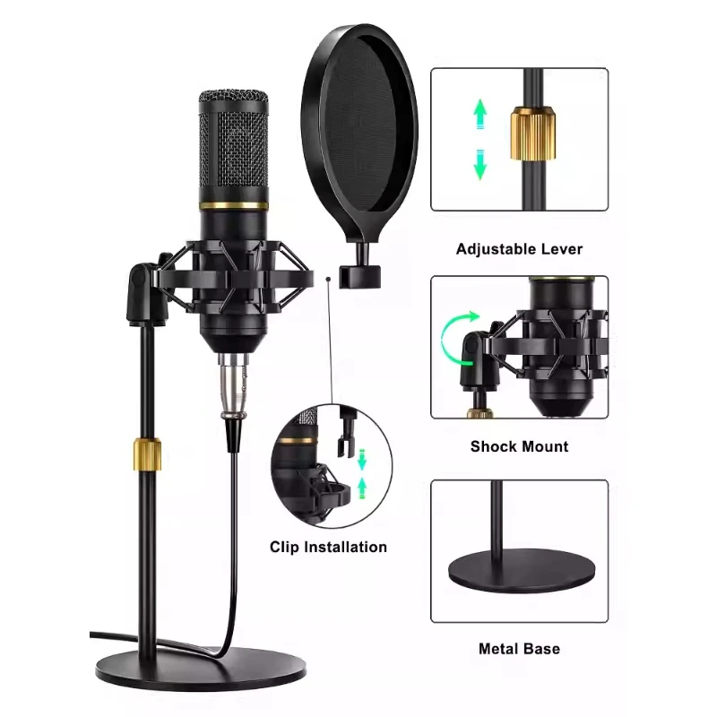 

Podcast equipment set, sound card, recording microphone