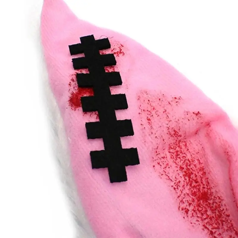 h58e 토끼 귀는 머리띠 모피 꼬리와 여자를위한 장갑 걸이 할로윈 동물 의상 액세서리