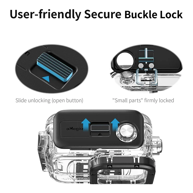 Amagisn Diving Protective Case Waterproof Housing Shell For Insta360 Ace Pro Action Camera Underwater 60M Photography Cover