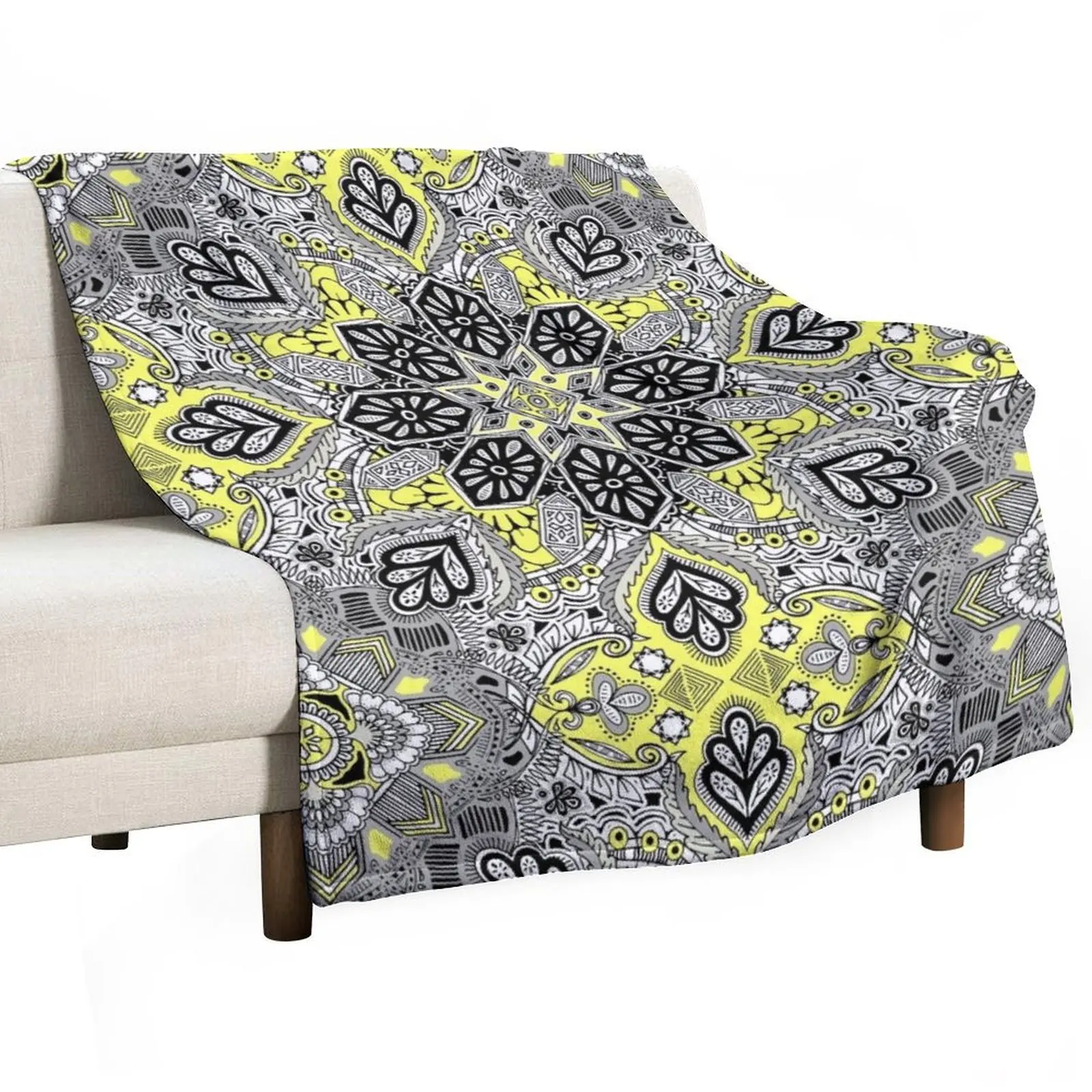 

Boho Sunshine Medallion Pattern Throw Blanket bed plaid Retros For Sofa Thin Comforter Blankets