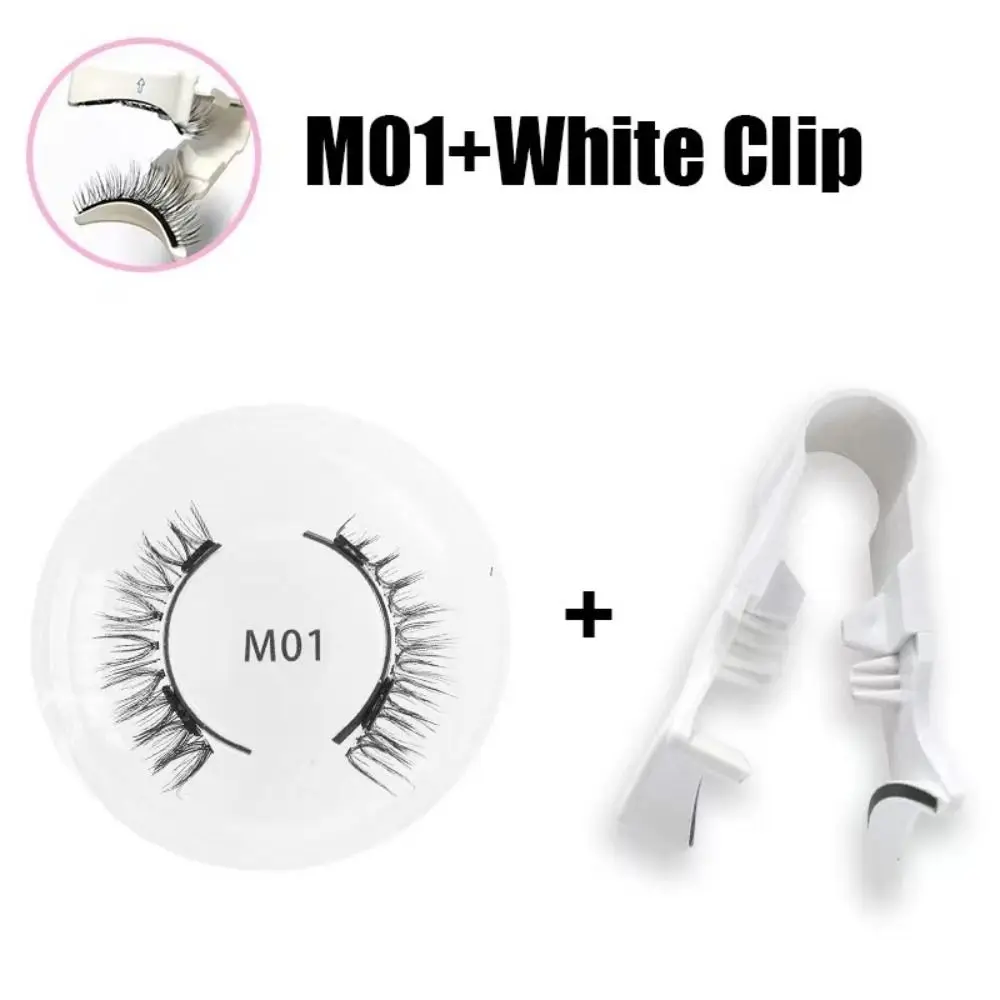 Magnetic Magnetic False Eyelashes Glue Free Reusable Magnetic Eyelashes with Clip Makeup Individual False Eyelash Clusters Girls
