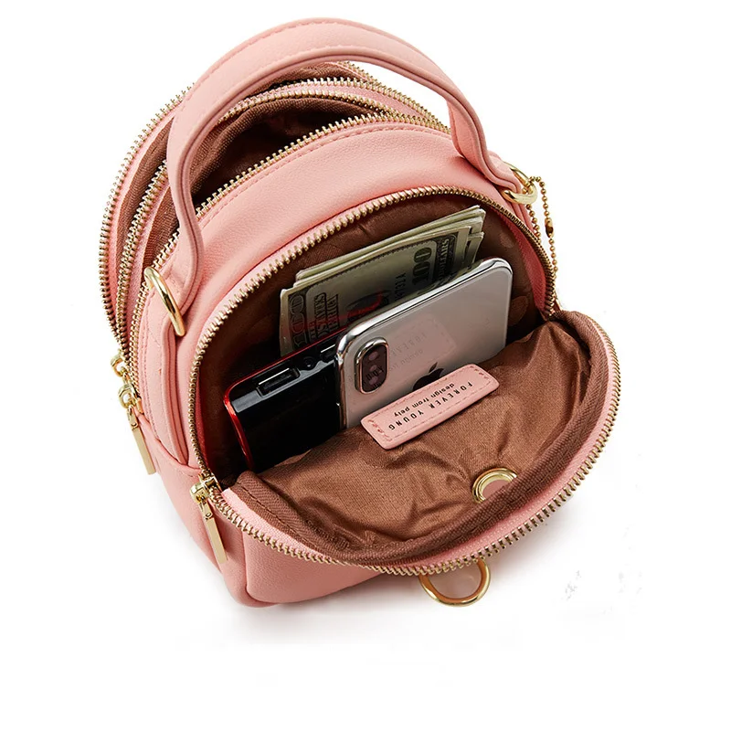 

Mini Backpack Purse for Women Ladies Tote Multi-Function Luxury Shoulder Bag Solid Color Ladies Casual Bag Women's Backpack