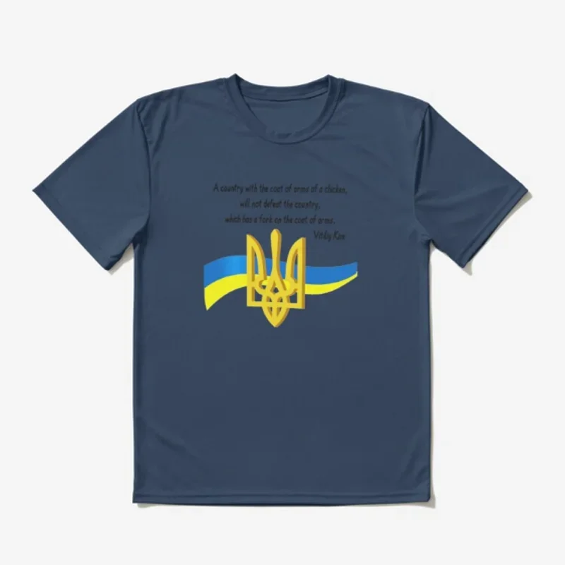 Ukraine Coat of Arms Flag Inscription T Shirt. Short Sleeve 100% Cotton Casual T-shirts Loose Top Size S-3XL