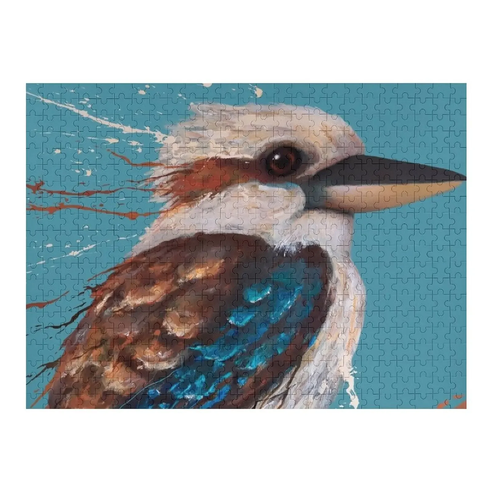 Kookaburra customizável madeira Jigsaw Puzzle, pinturas personalizadas, presente infantil