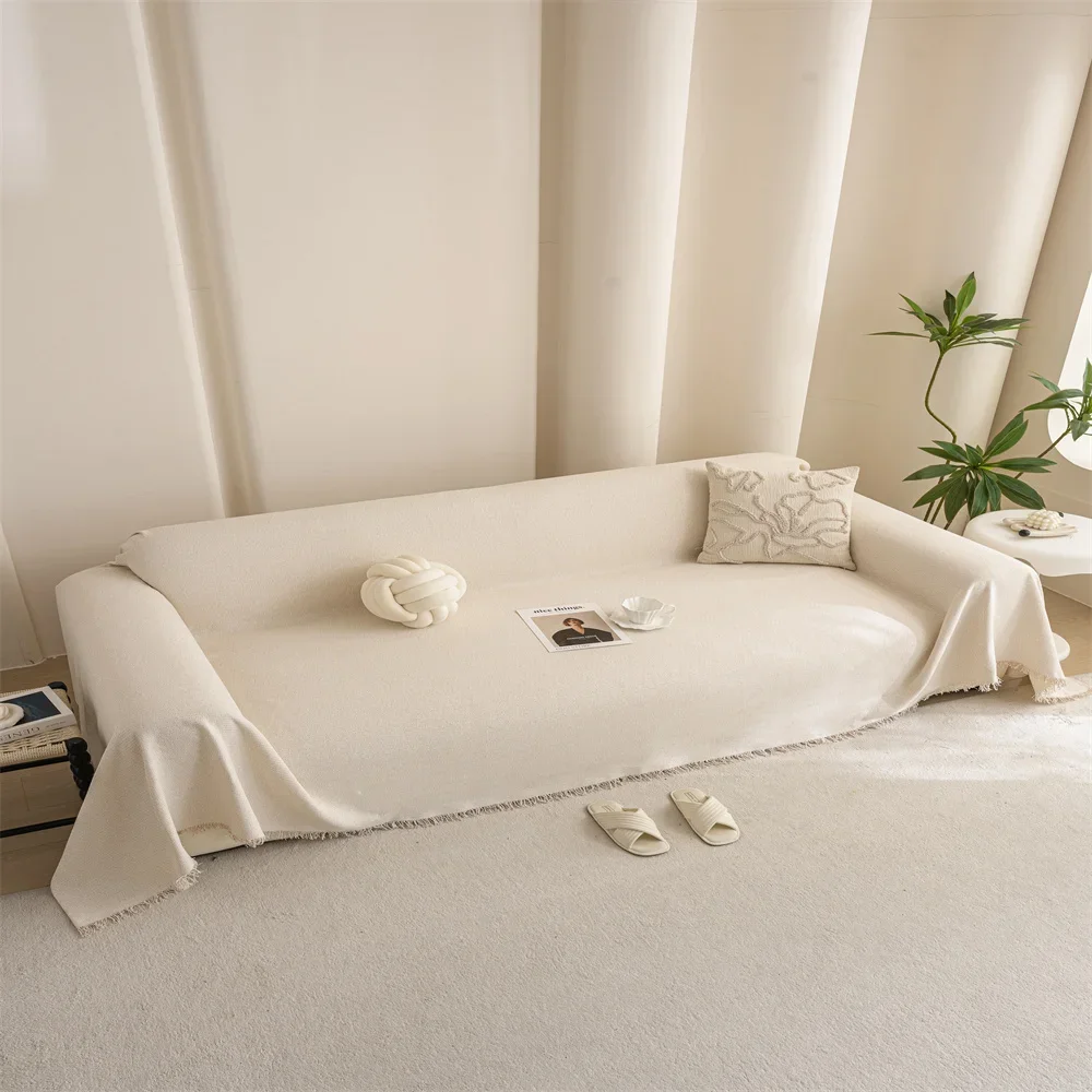 Retro French Style Light Luxury Universal Sofa Cover Non-Slip All-Season High-Quality Fabric Slipcover for Home Decor Anti-Cat