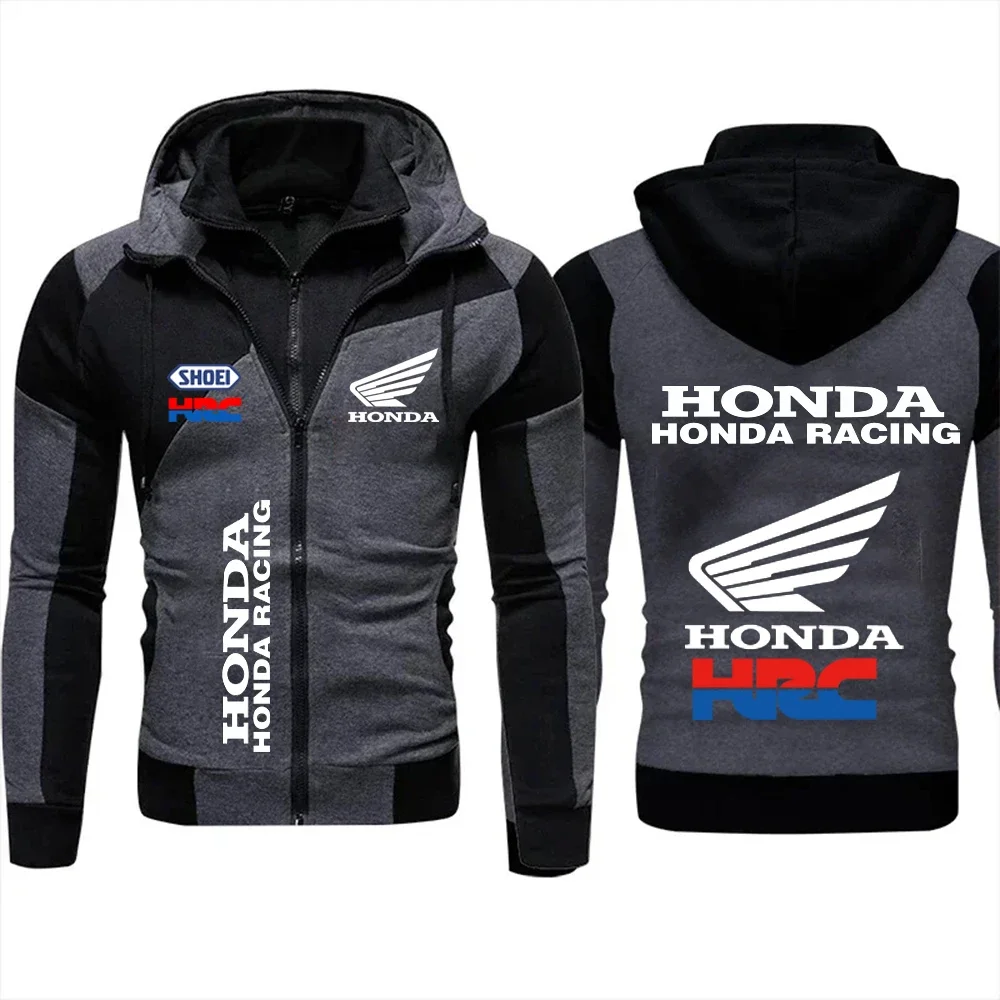 

2025 модная толстовка с капюшоном Honda, мотоциклетная куртка, толстовка с принтом логотипа Honda Wing, пуловер, байкерская куртка, мужская одежда Honda, толстовка на молнии