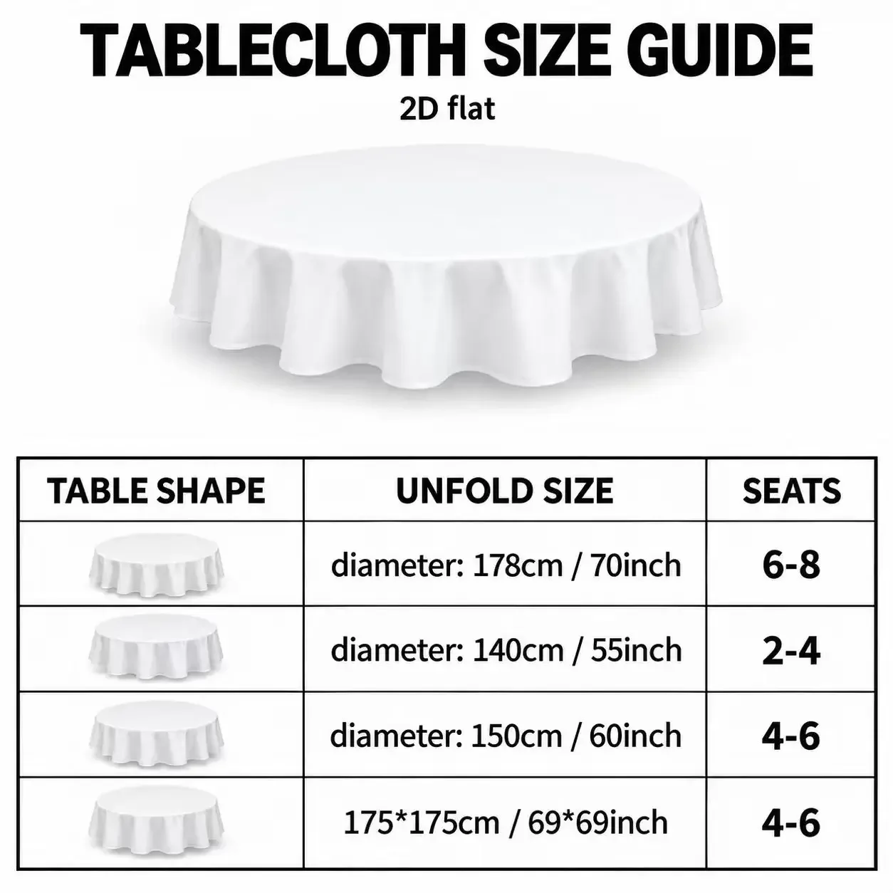 1 PC tablecloth Santa Claus snowy town polyester round tablecloth suitable for Christmas party
