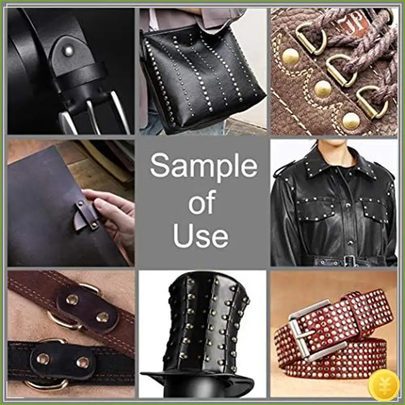 340 Sets Leather Rivet Kit Rivets Leather Double Hat Rivets Apparel Fabric For Repairing Clothes Shoes Bags Belts Easy To Use D