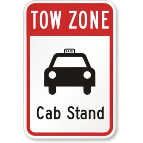 Cab Stand Parking Aluminum Weatherproof Sign p1220-Aluminum