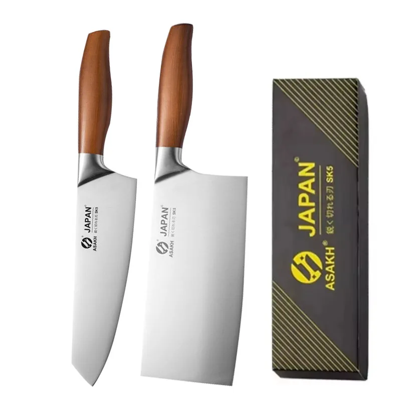 NONE Profession elle japanische Küchenmesser Set Edelstahl Fischfilet Fleisch beil Kochmesser Schneiden Santoku Messer Koch werkzeuge 5